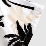 Men's Tropical Print Hawaiian Coconut Casual Short Sleeve Shirt