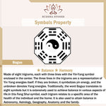 Buddha Stones Authentic Shungite Stone Yin Yang Bagua Protection Necklace Pendant