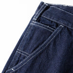 Raw Denim Multi-pocket Striped Outdoor Cargo Pants