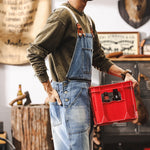 Vintage Loose Cargo Denim Overalls with Detachable Straps