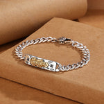 Buddha Stones Om Mani Padme Hum Pixiu Swastika Spring Buckle Wisdom Bracelet