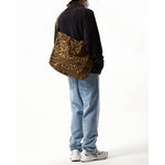 Vintage Leopard Print Large Capacity Shoulder Bag