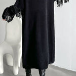 Fringed Knitted Sweater Dress