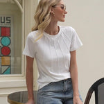 Zeagoo T-Shirt Short Sleeve Tops Casual Crew Neck Blouse (DE Only)