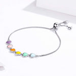 Sterling Silver Paw Print Bracelet – Adjustable Fit