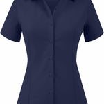 Zeagoo Women's Button Down Shirts Short Sleeve Shirts