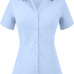 Zeagoo Women's Button Down Shirts Short Sleeve Shirts