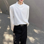 Padded Shoulder Collar Sweatshirt
