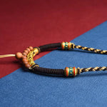 Buddha Stones Tibetan Handmade King Kong Knot Om Mani Padme Hum Prayer Wheel String Necklace Pendant