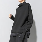 Faux Two-piece Ribbon Casual Loose Shirt