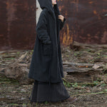 Thickened Warm Hooded Mid-length Cotton Coat