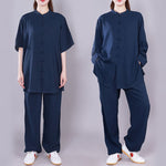 Buddha Stones Tai Chi Qigong Meditation Prayer Spiritual Zen Practice Unisex Cotton Linen Clothing Set (Extra 30% Off | USE CODE: FS30)