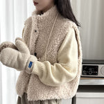 Sleeveless Faux Lamb Wool Vest
