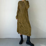 Round Neck A-line Loose Long Skirt