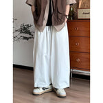 Japanese Retro Zippered Pocket Wide-Leg Pants