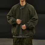 Retro Solid Color Loose Jacket