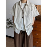 Japanese Striped Loose-fitting Long-sleeved Shirt