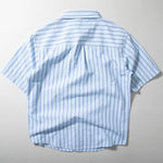 Striped Seersucker Breathable Loose Casual Shirt