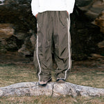 Pleated Quick-drying Reflective Strip Loose Drawstring Pants
