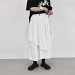 Irregular Multi-layered Strappy Wide-leg Pants Skirt