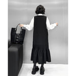 Pleated Long Sleeveless Dress