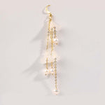Buddha Stones Pearl Flower Petals Luck Drop Earrings