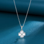 Buddha Stones 925 Sterling Silver Four Leaf Clover Chrysoberyl Cat Eye Love Necklace Pendant (Extra 35% Off | USE CODE: FS35)