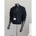 Seagull Collar Long-sleeved Knit Sweater