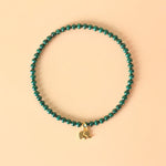 Buddha Stones Natural Malachite Elephant Anti-Anxiety Charm Bracelet