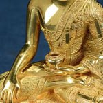 Buddha Stones Buddha Shakyamuni Figurine Enlightenment Copper Statue Home Offering Decoration