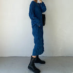 Round Neck A-line Loose Long Skirt