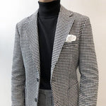 Woolen Suit Casual Slim Fit Plaid Jacket