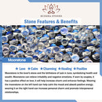 Buddha Stones 925 Sterling Silver Strawberry Quartz Year of the Rabbit Hetian Jade Moonstone Healing Bracelet (Extra 35% Off | USE CODE: FS35)