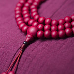 Buddha Stones 108 Mala Beads Natural Abelia Biflora Wood Protection Bracelet
