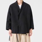 Thickened Diagonal-front Loose-fitting Belted Jacket