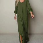 Zeagoo Women's Casual Classic Long Sleeve V-neck Maxi Dress