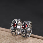 Buddha Stones Genstone PiXiu Feng Shui Frog Vajra Dorje Heart Sutra Wealth Adjustable Ring