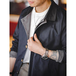 Army Green Lapel Hunting Mid-length Trench Coat