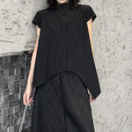 Women's Irregular Stand-up Collar Casual Shirt