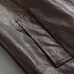 Japanese Retro PU Leather Windbreaker