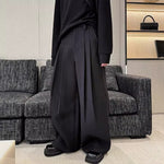 3D Heavyweight Wide-leg Casual Trousers