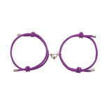 2Pcs Love Magnetic Couple String Strength Bracelet