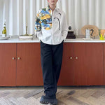 French Oil Painting Patchwork Shirt