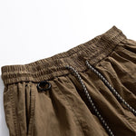 Japanese Loose Multi-pocket Straight-leg Cuffed Cargo Pants