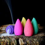 Buddha Stones Auspicious Dragon Ceramic Backflow Smoke Fountain Meditation Healing Incense Burner Led Ball Decoration