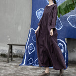 Retro Loose Pleated Robe Dress