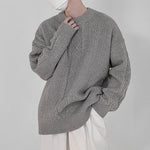 Twist Crew Neck Knitted Sweater