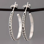 Unique Silver Hoops