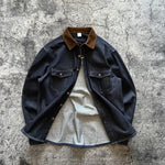 Heavyweight Corduroy Collar Denim Pocket Jacket