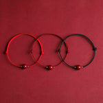 Buddha Stones Natural Lucky Cinnabar Bead Blessing String Bracelet Anklet